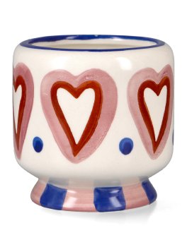 Candela in Ceramica "A Dopo" Hearts - Vaniglia e Legno di Rosa - 1