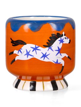 Candela in Ceramica "A Dopo" Horse - Sienna Sunset - 1