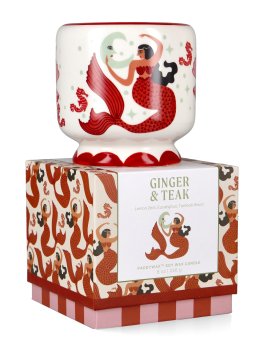 Candela in Ceramica "A Dopo" Mermaid - Zenzero e Teak - 3