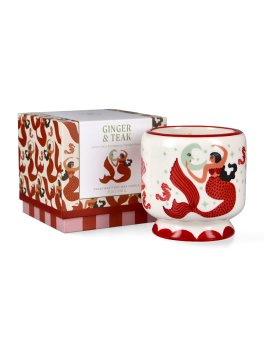 Candela in Ceramica "A Dopo" Mermaid - Zenzero e Teak - 4