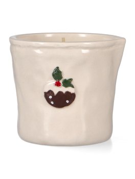 Candela in Ceramica "Bistro" Christmas Pudding - 1