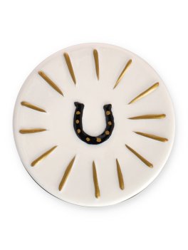 Candela in Vetro "Charmed" Lucky Horseshoe - Tabacco e Pino - 3
