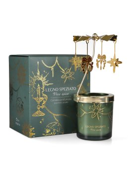 Candela Profumata in Cera di Soia con Giostra Rotante "Carosello" - 1