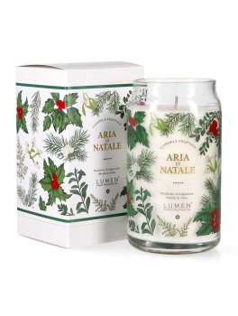 Candela Vegetale con Giara in Vetro "Aria di Natale" - 2