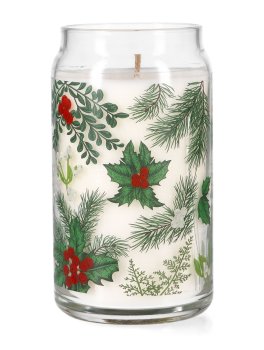 Candela Vegetale con Giara in Vetro "Aria di Natale" - 3