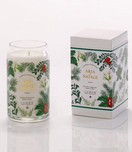 Candela Vegetale con Giara in Vetro "Aria di Natale" - 5