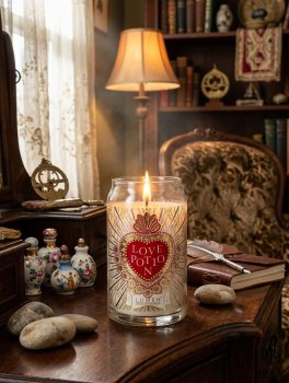 Candela Vegetale con Giara in Vetro "Love Potion" - 4