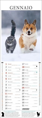 Cani e Gatti Amici Felici Calendario 2026 — Calendario - 2