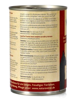 Canis Plus® Menu Completo - Manzo con Rutabaga e Mela - 4