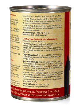 Canis Plus® Menu Completo - Pollo con Miglio e Carota - 4