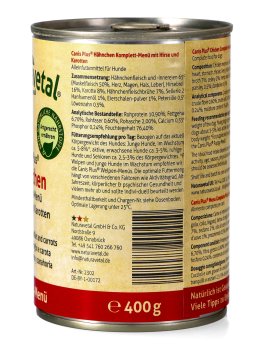Canis Plus® Menu Completo - Pollo con Miglio e Carota - 2