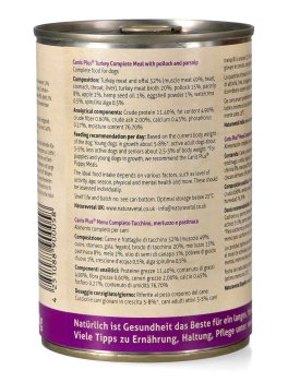 Canis Plus® Menu Completo - Tacchino con Merluzzo e Pastinaca - 3