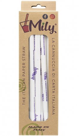 Cannuccia di Carta Italiana Mily - 30 Cannucce