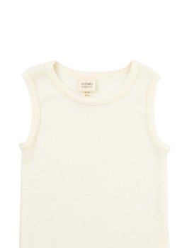 Canotta Bimbo in Lana Merino - Ecru - 2