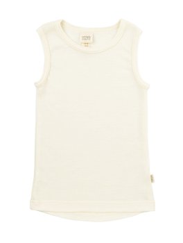 Canotta Bimbo in Lana Merino - Ecru - 1
