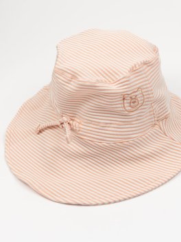 Cappellino da Sole Protezione UV50+ - Pink Stripes Bear - 2