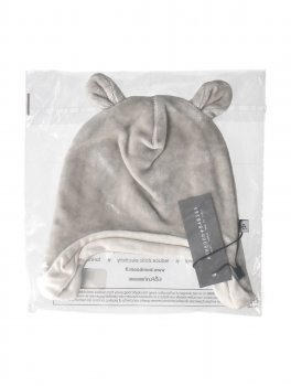 Cappellino Bimbo in Velluto - Grigio Ghiaccio - 3