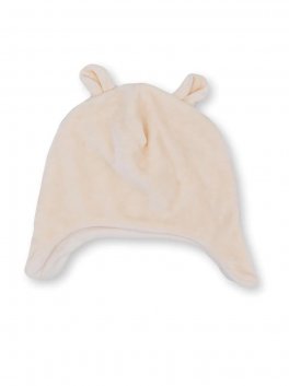 Cappellino Bimbo in Velluto - Avorio - 1