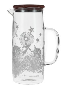 Caraffa in Vetro con Tappo in Legno "Protect the Sea" - Peppermint - 2