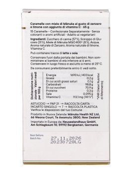Caramelle con Miele di Manuka MGO 400+ - Zenzero e Limone - 2