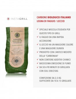 Carbone Vegetale di Legno di Faggio e Leccio per InstaGrill - 2