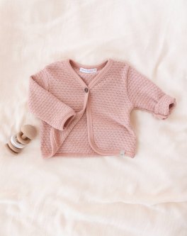 Cardigan a Maglia Bimba - Soft Peach - 1