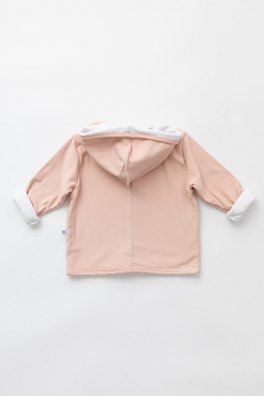 Cardigan Bimba con Cappuccio "Pure" - Rosa - 2