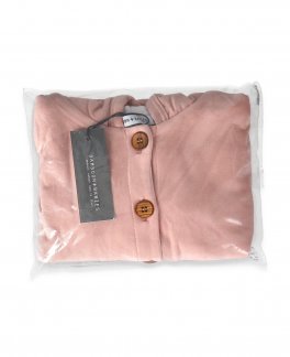 Cardigan Bimba con Cappuccio "Pure" - Rosa - 3