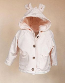 Cardigan Bimba con Orecchie - Soft Pink - 2