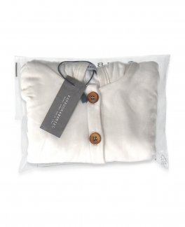 Cardigan Bimbo con Cappuccio "Pure" - Panna - 4