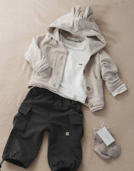 Cardigan Bimbo con Orecchie - Sand - 4