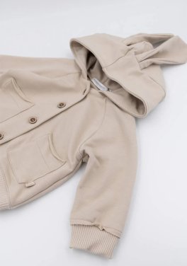 Cardigan Comfy con Orecchie Bimbo - Sabbia - 1