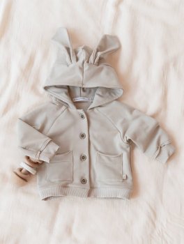 Cardigan Comfy con Orecchie Bimbo - Sabbia - 3