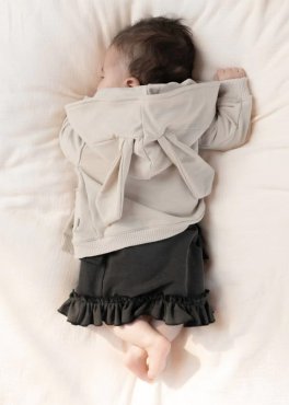 Cardigan Comfy con Orecchie Bimbo - Sabbia - 4