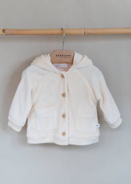 Cardigan in Velluto con Orecchie - Avorio - 2