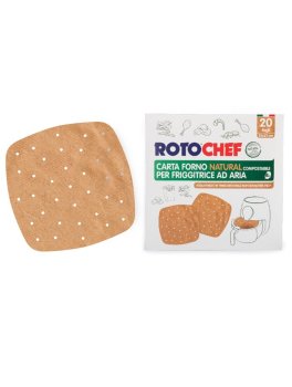 Carta da Forno Natural per Friggitrice ad Aria - 20 Fogli - 4