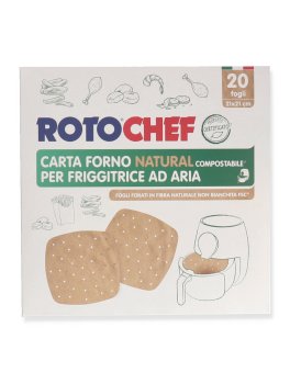 Carta da Forno Natural per Friggitrice ad Aria - 20 Fogli - 1