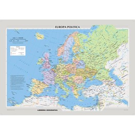 Carta Murale: Europa Fisica-Politica - Fronte/Retro — Libro - 1