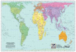 La Carta di Peters - Mappa Plastificata — Libro - 1