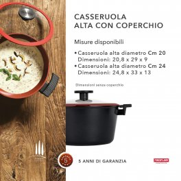 Casseruola Alta con Coperchio - Tuscany Line - 5