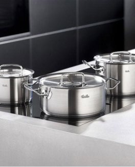 Casseruola Bassa con Coperchio in Acciaio - Original-Profi Collection® - 4