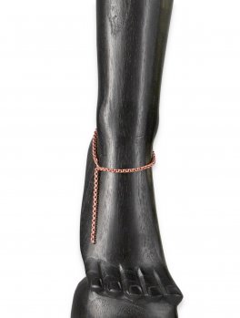 Cavigliera Regolabile in Rame con Catena Tonda Fine - 3