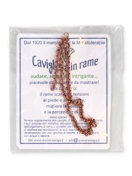 Cavigliera Regolabile in Rame con Catena Tonda Fine - 6