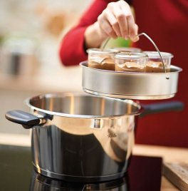 Cestello non Perforato e Treppiede per Pentola a Pressione Vitavit® Fissler - 5