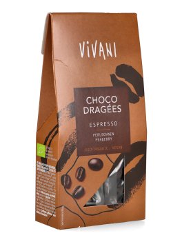 Choco Dragées Espresso - Chicchi di Caffè Ricoperti di Cioccolato Fondente Bio - 1