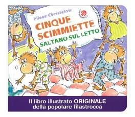 Cinque Scimmiette Saltano sul Letto — Libro - 1