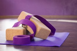 Cintura Per Yoga Con Anello A D In Cotone - Viola - 2