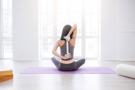 Cintura Per Yoga Con Anello A D In Cotone - Viola - 5
