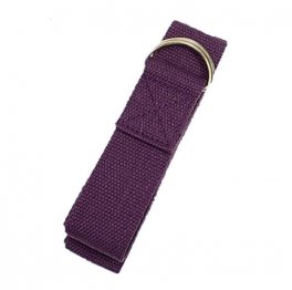 Cintura Per Yoga Con Anello A D In Cotone - Viola - 1