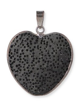 Ciondolo a Cuore in Pietra Lavica - 2